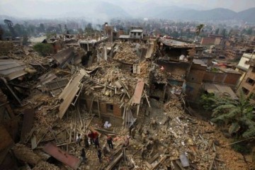 Earthquake rubble